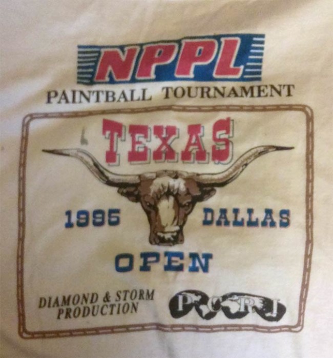Dallas Texas Open 1995 NPPL shirt.