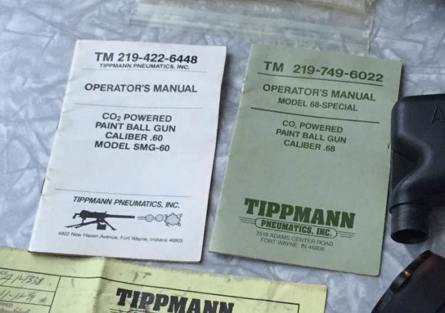 SMG 60 and 68 special Tippmann manuals.
