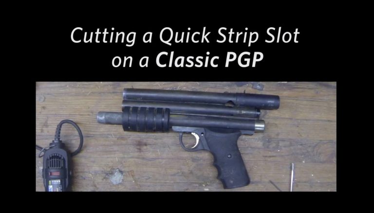 Cutting the quick strip slot in a classic Brass Sheridan PGP
