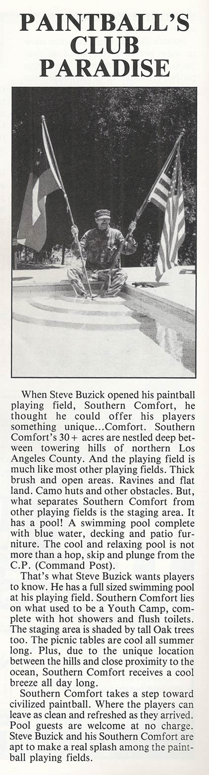 A write on Southern Comfort and the pool.