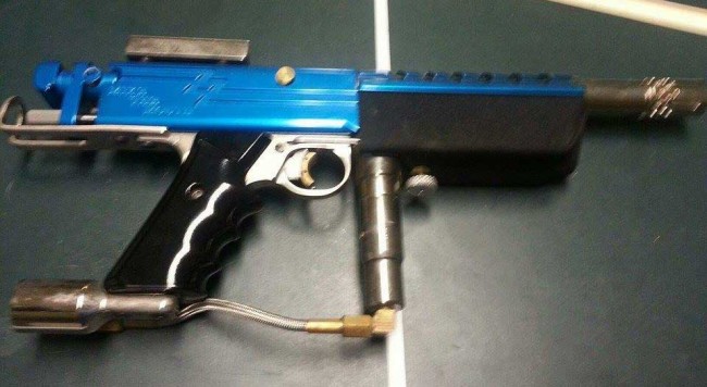 Right full shot of Mike Telarico's Jeff Orr Autococker.