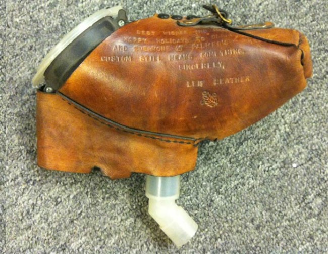 Right side of Leif Leather VL-2000 hopper cover.