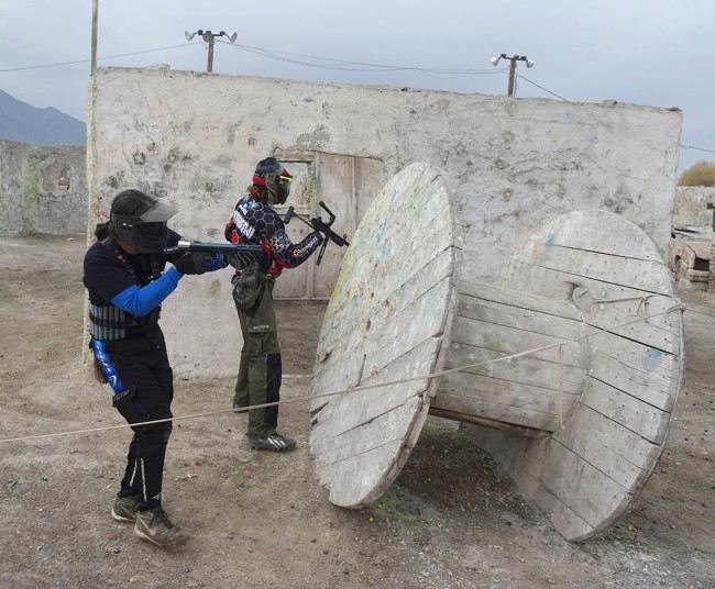 Chad (left), with his duck, and Benji, right, with his Tactical Sniper 2.