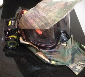 Shot up amalgamation mask.