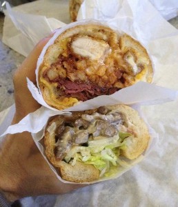 The Fat Texas BBQ and the Korean BBQ sandwiches. 