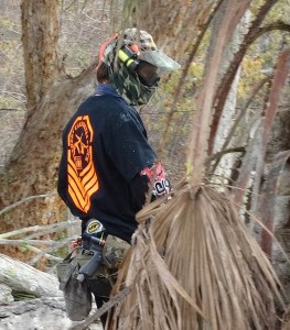 Walking off the field with Sonny's Stock Army shirt on.