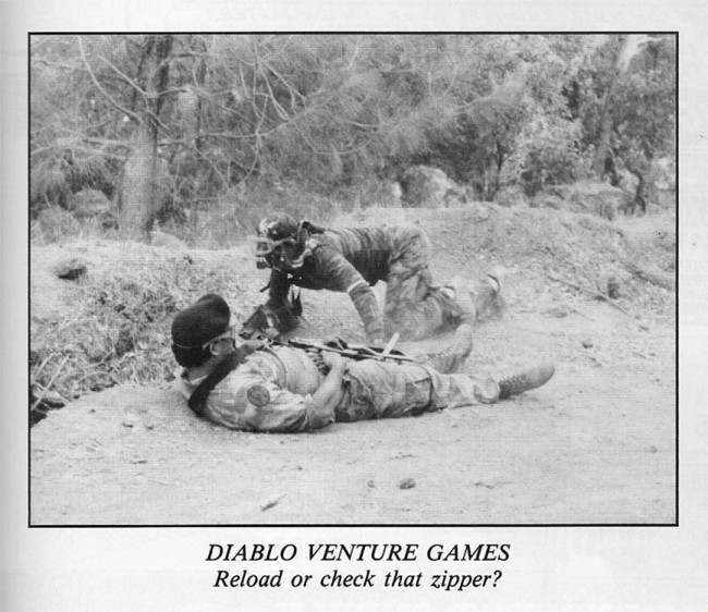 January 1988 scan from Front Line Magazine of Michael Leon and Mike Baird.