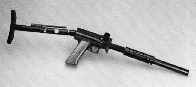 Close up of Paintball Magazine's ad for the Buzzard Gun.