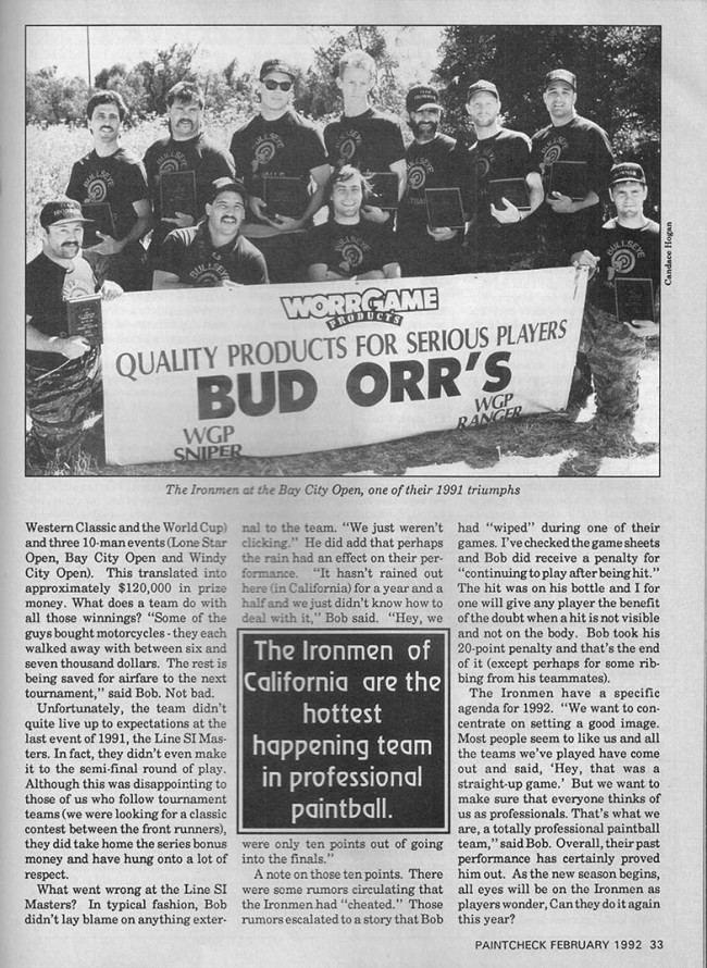 Weekend Warriors: the Ironmen, by Steve Davidson, scanned from Paintcheck 2-1992. Page 2 of 2.