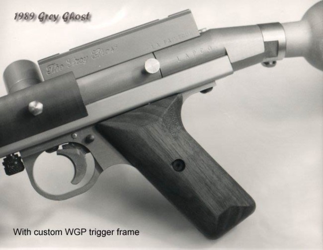 A close up shot showing the side endgraving on the short run of Colin Thompson's ghosts that used the WGP transitional frame.