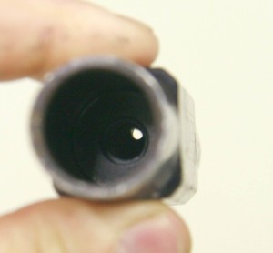 Inside front view where regulator internals go inside FROG regulator. Focus on back of internal area.