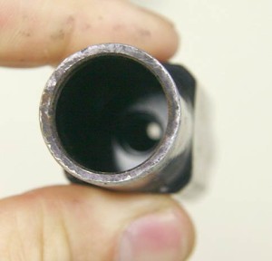 Inside front view where regulator internals go inside FROG regulator. Focus on front of internal area.