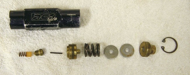 Internals from a PGI FROG's bottomline regulator. Reg broken down view.