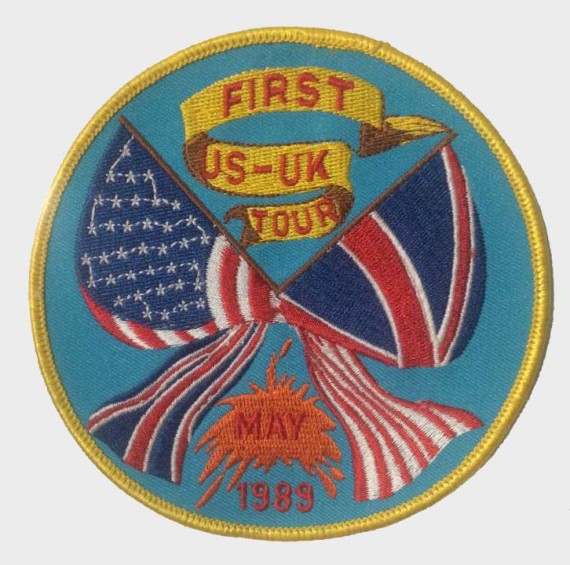 The First US-UK Tour-May 1989 Patch. Courtesy the collection of Michael Karmen.