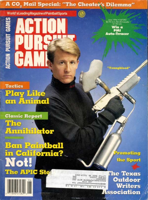 Youngblood on the cover of the June 1994 Action Pursuit Games.