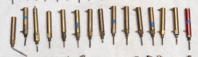 The middle layer of Brass WGP rams with a few bent items.