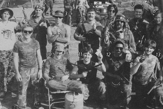 Numbered photo of the Mutant Ninja Iron Turtles for identification. Scanned from January 1988 Front Line Magazine.