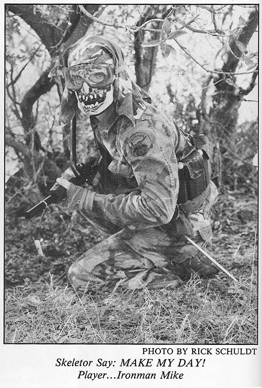 Michael "Machine Gun Mike" Baird, as pictured in the January 1988 issue of Front Line Magazine.