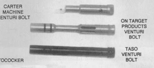 Aftermarket Autococker bolt Scanned from the January 1995 Issue of Paintball Sports International.