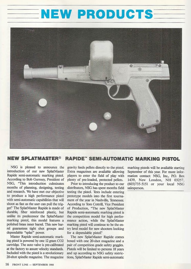 September 1988 new product write up on the NSG Rapide.
