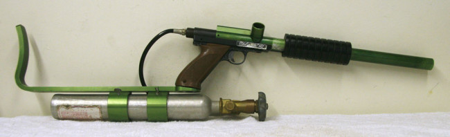 Right side of early green anodized Line SI Skirmish.