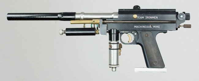 Left side of Autococker #6212, Michael Baird's Machine Gun Mike Autococker.