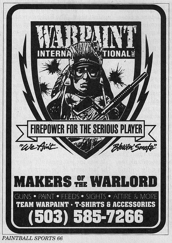 Warpaint International ad in the June 1991 PSI Magazine
