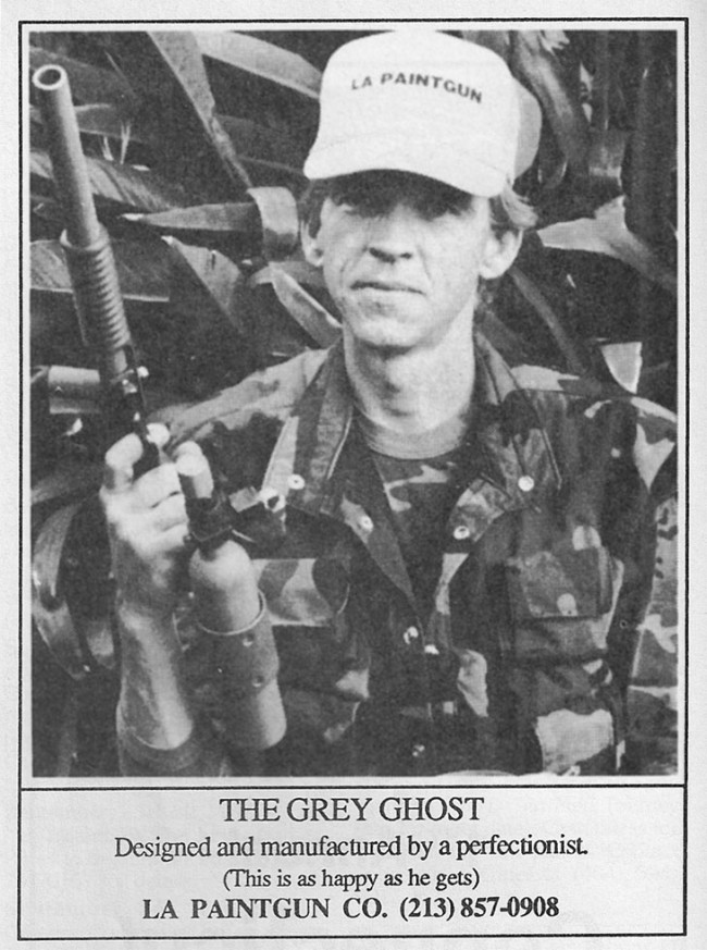 Colin Thompson, pictured in this Lapco ad, in the September 1989 issue of Paintcheck Magazine.