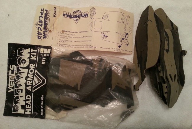 A set of vintage Vents' Head Armor from the mid 1990s.