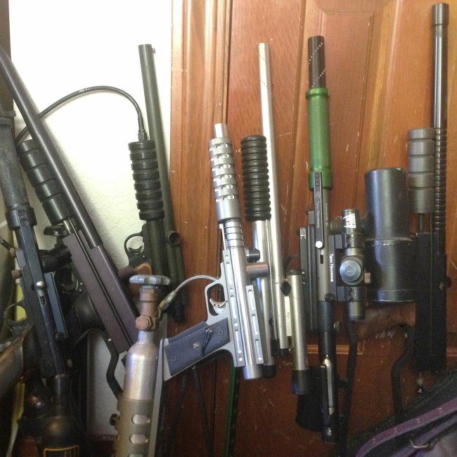 Comps, Snipers, Line SI Bushmasters and more leaning up against the wall.