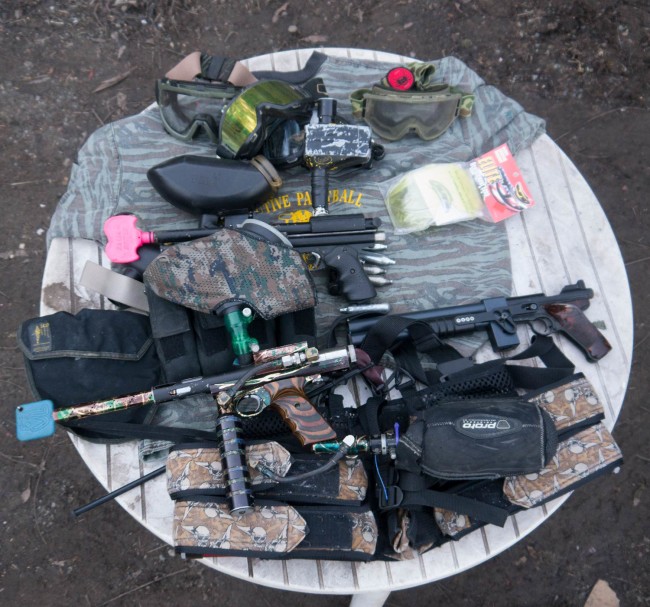 A table of goodness that I'm setting up to use in a couple videos. Palmer's J Slot Quicksilver pistol, Stan Russell's Elevator Master Blaster and Robert Turner's Master Blaster.