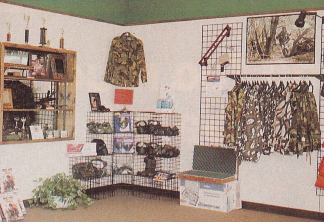 An enlarged photo of the Gramps and Grizzly store that was scanned from the December 1990 issue of Paintcheck Magazine.