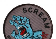 Scream patch, c. 1989-91, from the collection of Michael Karman.