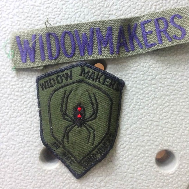 Stanley Russell's Widowmakers patch. C. 1987-1988.
