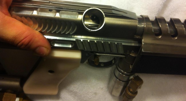 Carter Machine Breech Hole Cut on the 1994 Youngblood Ironmen Autococker.