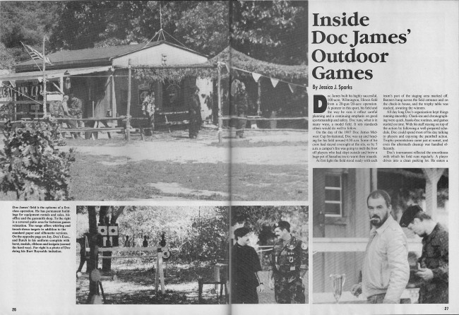 Jessica Sparks February 1988 Action Pursuit Games article on Doc James Outdoor Games. Pages 1 and 2.