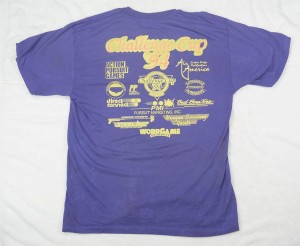 Full shot of back side of Challenge Cup 1994 Shirt.