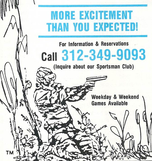 Front Line 1987 advertisement scan crop. Scanned from the September 1987 issue of Front Line magazine.