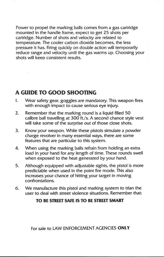 Tactical Training Systems page 2. A continuation from page 1.