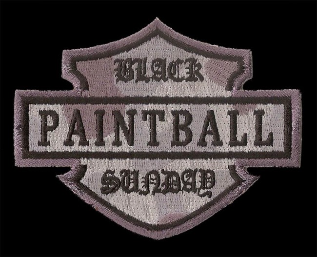 Modern Black Sunday Paintball patch.