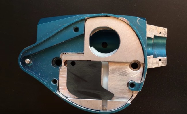 Light Blue Breech assembly for Alien Revelation Paintball marker.