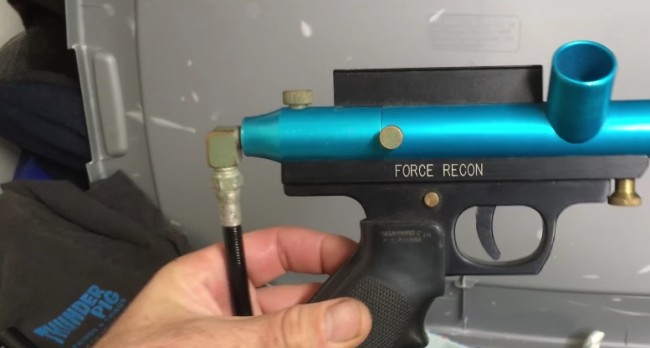 Close up on Lapco Force Recon logo milled in.