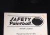 Steven Buzick's Safety Paintball Business Card.