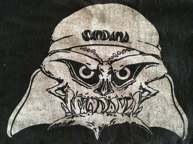 Sandana Bad Bird silk screen.