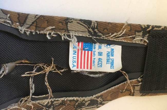 Indian Springs tag on vertical pouch on Sandana pack.