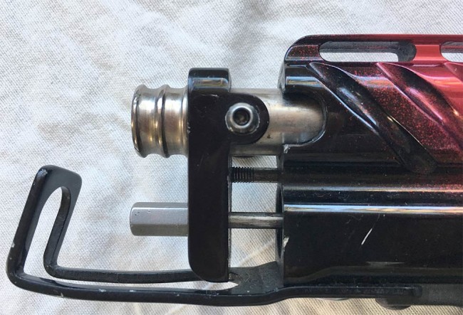 Close up of back block on STO Minicocker.