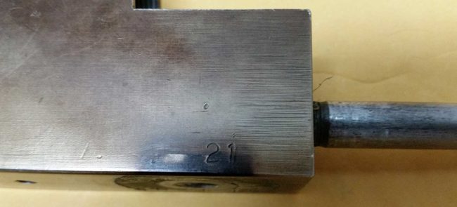 Removal of vertical asa reveals serial of #21 on Chuck's Sniper 1 body!