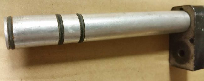 Bolt and back block attached.