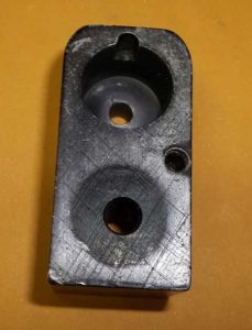 Back block on Sniper 1 #21 features top alignment pin not to align with bolt.