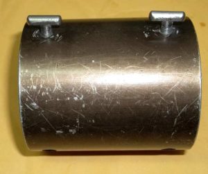 Rootbeer brown faded wire stock tank holder bracket. Bottom side view.